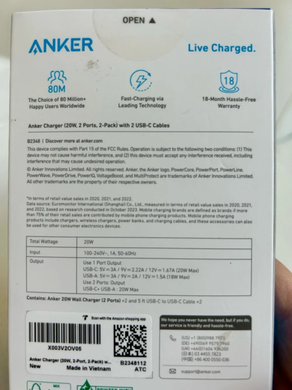 Anker Nano Travel Adapter 5-Port Power Adapter